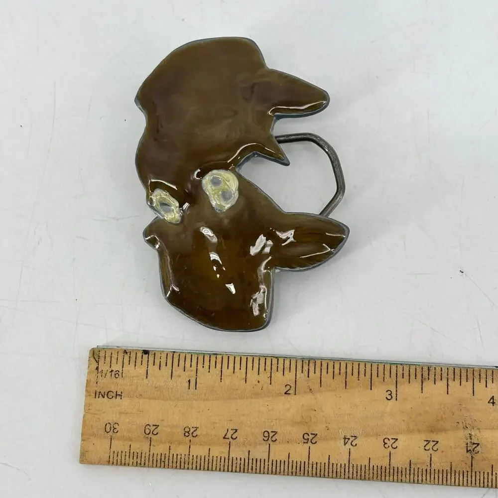 Vintage 1979 Pig Belt Buckle Great American Belt co Farm Cowboy